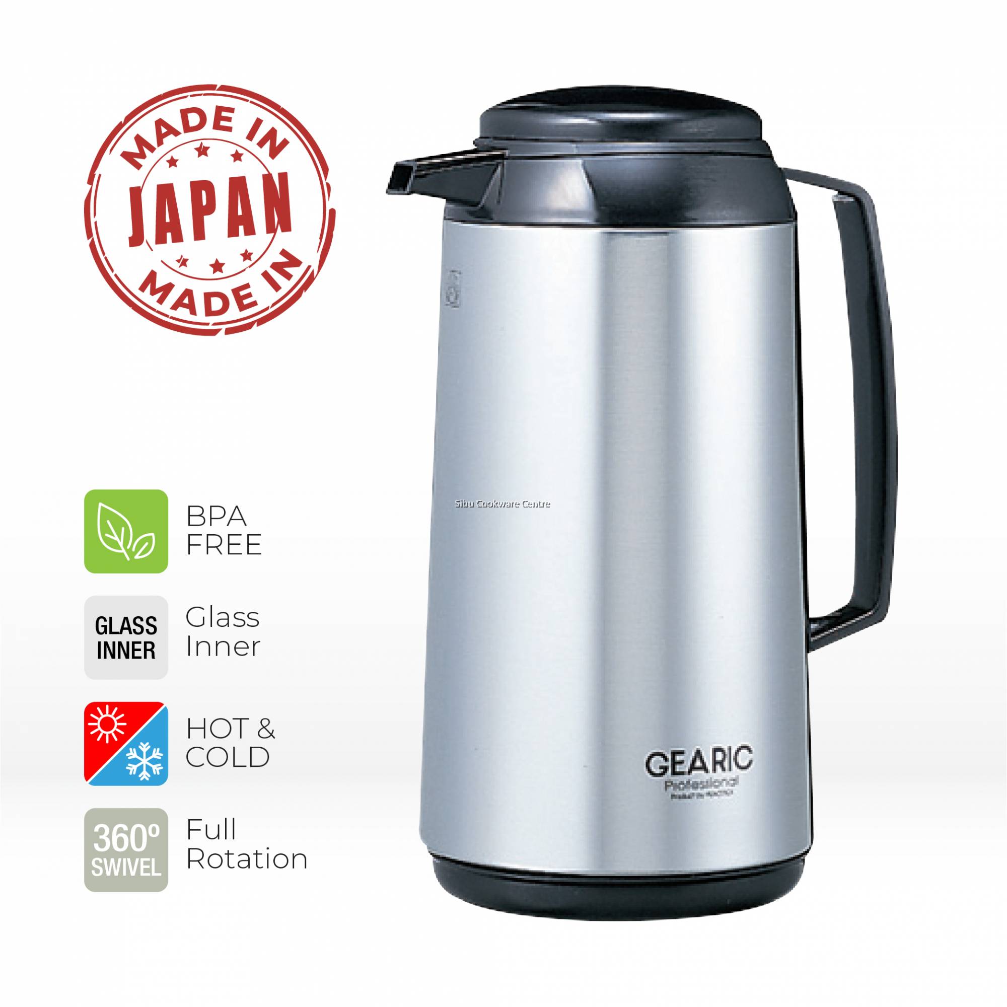 Peacock Stainless Steel Vacuum Glass Carafe