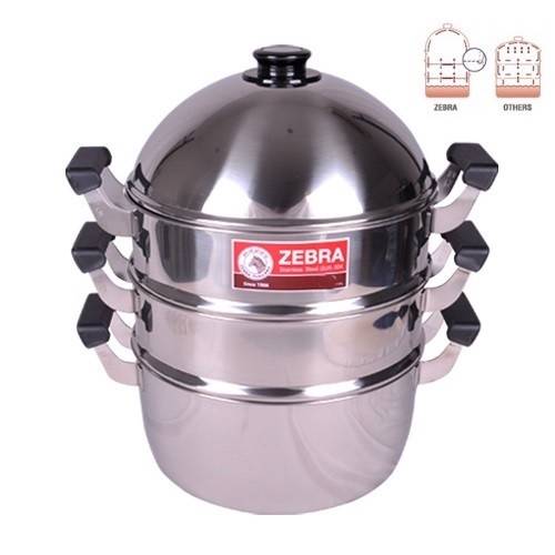 Zebra 40cm 4pcs Steamer Set